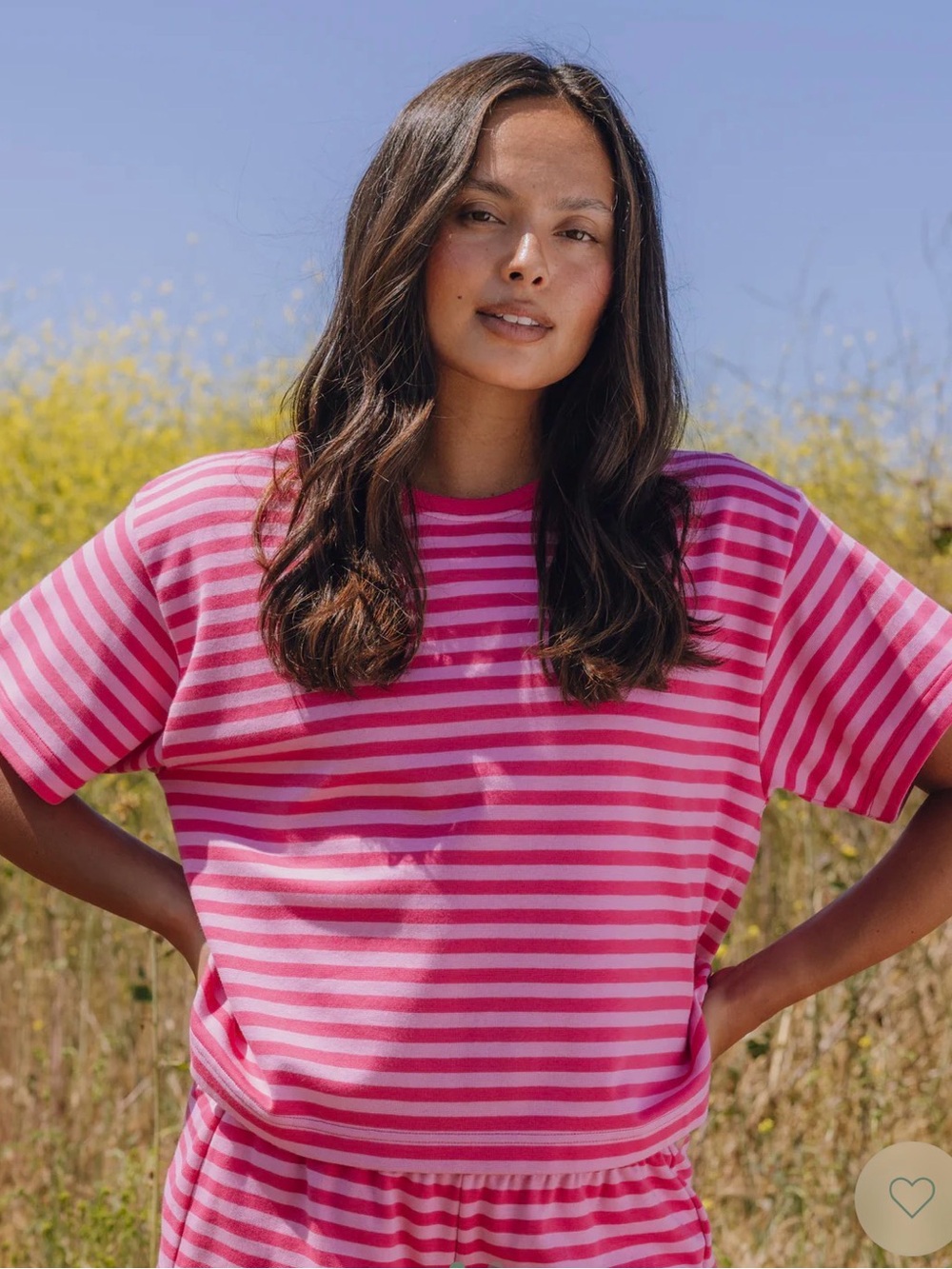 Daily Drills Hot Shot & Taffy Striped Short Sleeve Tee